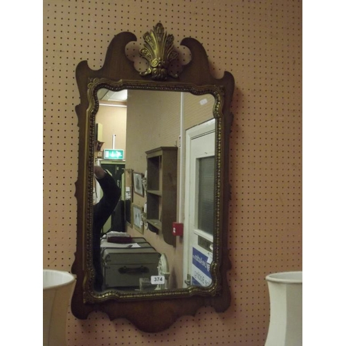 374 - Regency style wall mirror.