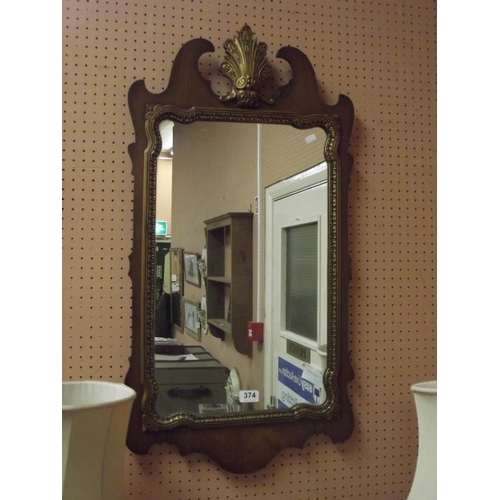 374 - Regency style wall mirror.