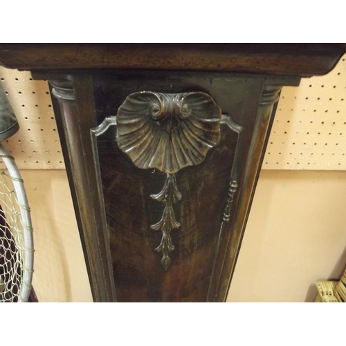 375 - John Cutlove, Beccles, mid 18th Century brass faced twin fusee grandmother clock contained in a maho... 