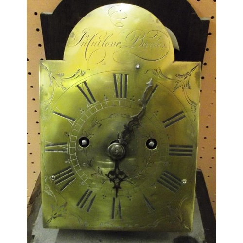 375 - John Cutlove, Beccles, mid 18th Century brass faced twin fusee grandmother clock contained in a maho... 