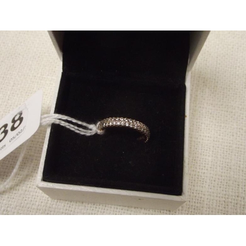 38 - Pandora stone set ring in box.