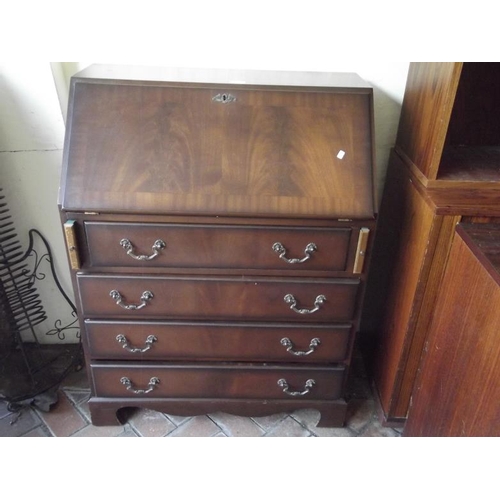 355 - Mahogany veneered bureau.