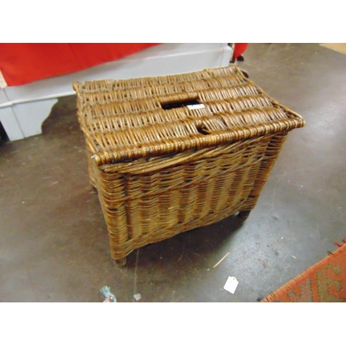 218 - Wicker fishing basket.