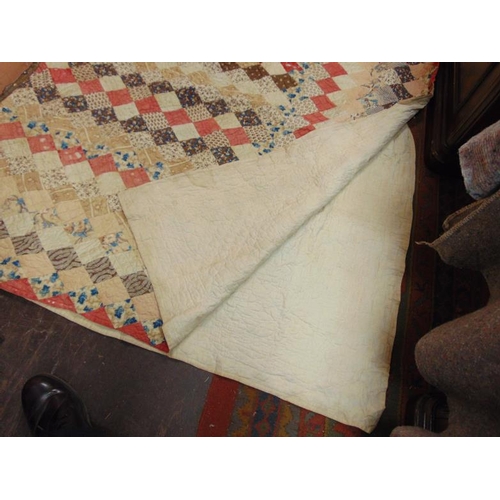 219 - Victorian patchwork quilt, c. 1850.