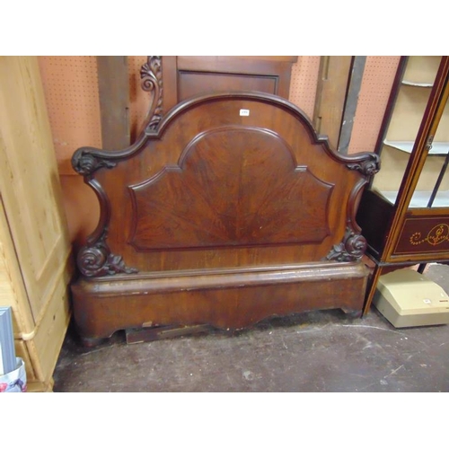 299 - 19th Century mahogany double bedstead.