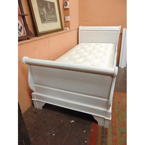 286 - Seventh heaven single sleigh bed and mattress.