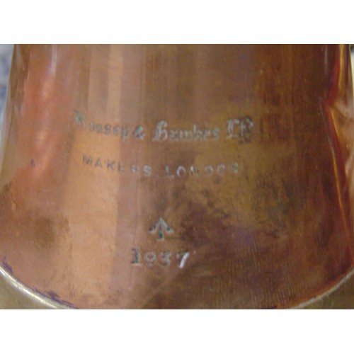 56 - Second World war copper and brass bugel Boosey and Hawkes 1937 and a similar bugel.
