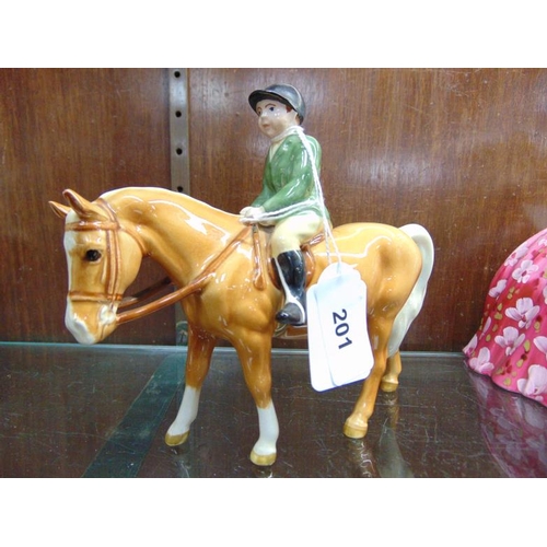 201 - Beswick Horse Boy on Palomino, No.1500, G