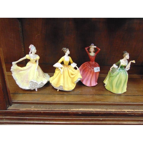227 - Four Royal Doulton Figurines- Ninette, Katrina, Fleur and Stephanie.