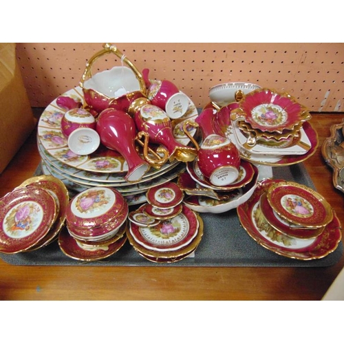 251 - Quantity of modern Limoges gilt edged china.