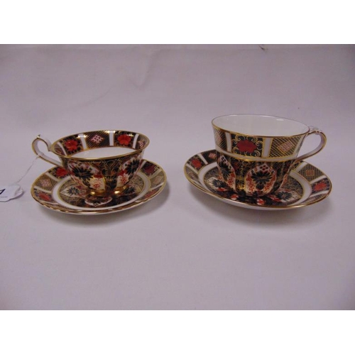 1 - Two Royal Crown Derby 1128 Imari pattern cups and saucers (first quality).