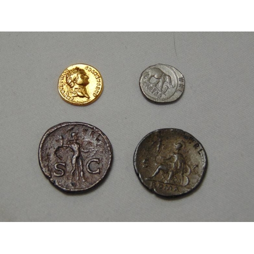 18 - Four reproduction Roman coins, The Conquest of Britain.