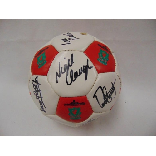 59 - Signed 1980's Liverpool F. C. football, signatures incl. Ian Rush.