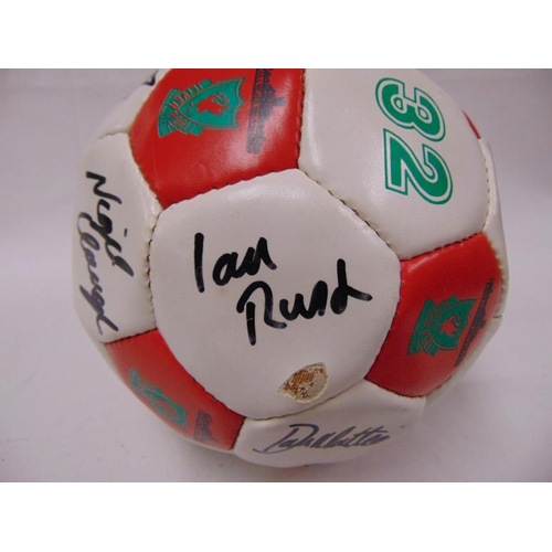 59 - Signed 1980's Liverpool F. C. football, signatures incl. Ian Rush.