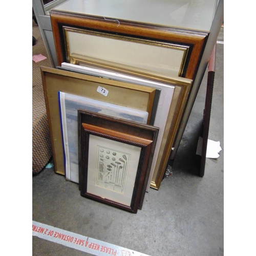 73 - Collection of framed and glazed prints.