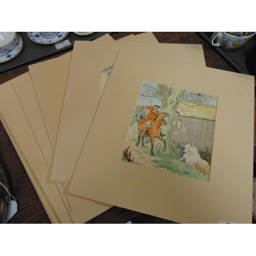 78 - Nine framed color prints, nursery rhymes.