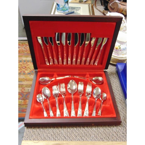 8 - Canteen of silver plated cutlery for six persons.