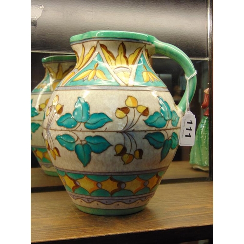 111 - Bursley Ware jug by Charlotte Rhead, 8.5