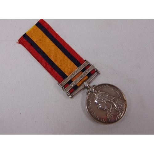 152 - South Africa Medal to 37747 Pte. S. J. Drayton. 27th.  Bn: Imp: Yeo., with clasps for South Africa 1... 