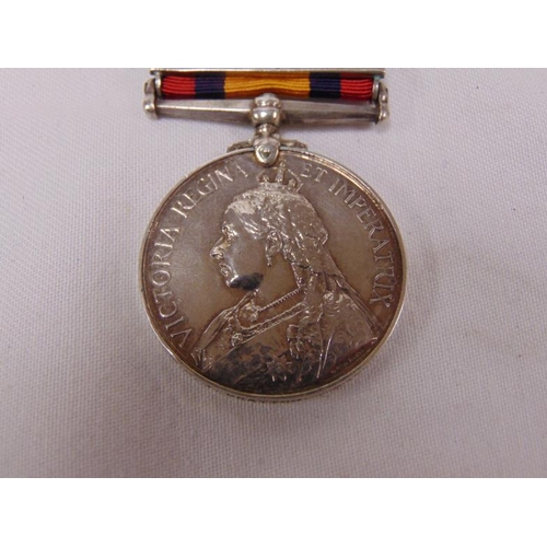 152 - South Africa Medal to 37747 Pte. S. J. Drayton. 27th.  Bn: Imp: Yeo., with clasps for South Africa 1... 