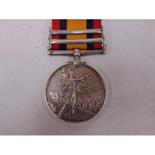 152 - South Africa Medal to 37747 Pte. S. J. Drayton. 27th.  Bn: Imp: Yeo., with clasps for South Africa 1... 