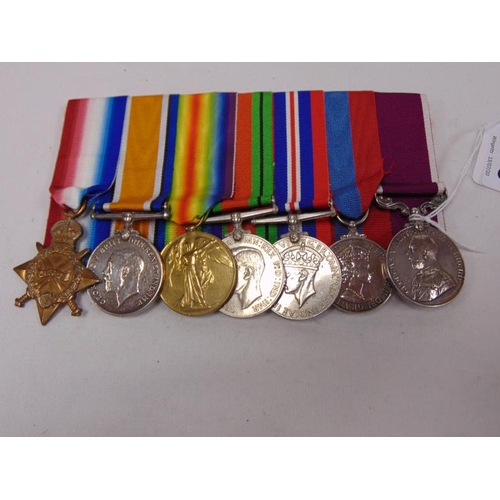 155 - Group of seven First and Second Word War medals to 19424 Spr: W. R. S. Downes. R.A., with paperwork.