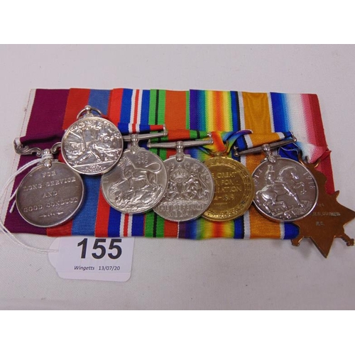 155 - Group of seven First and Second Word War medals to 19424 Spr: W. R. S. Downes. R.A., with paperwork.