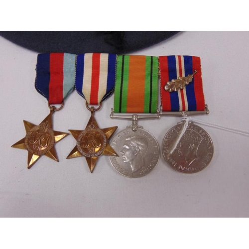 156 - Second World War group of four medals with oak leaf, to Sergeant C. Crampton, Royal Air Force Volunt... 