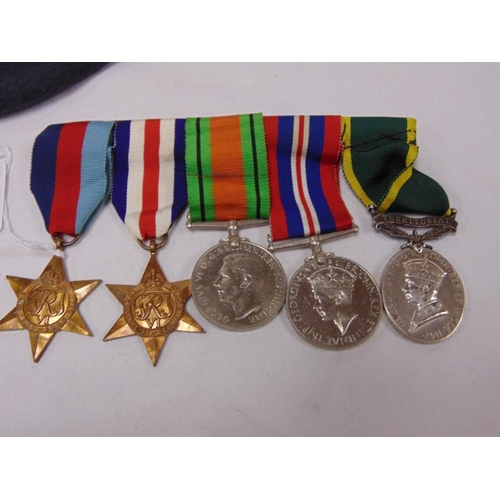 157 - Royal Artillery group of four medals, complete with a Territorial Medal, 85950 BMBR. P.B. White RA.