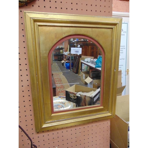 180 - Modern gilt framed wall mirror. 16 x 13