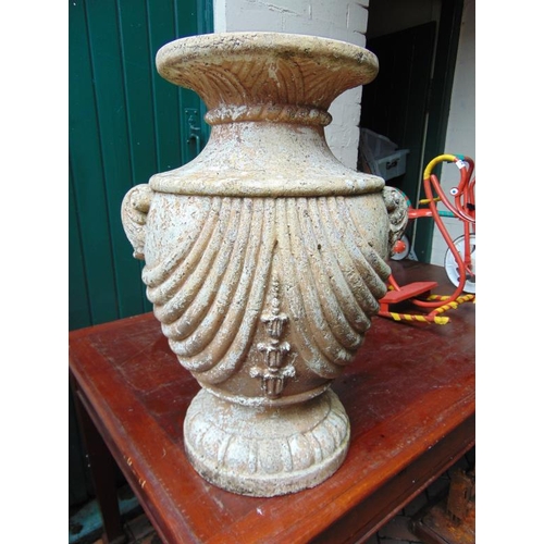 232 - Reproduction resin urn form planter, having ribbed decoration, 25