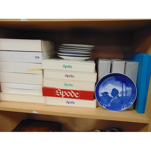 306 - Quantity of boxed collector's plates, Spode / Royal Copenhagen etc.