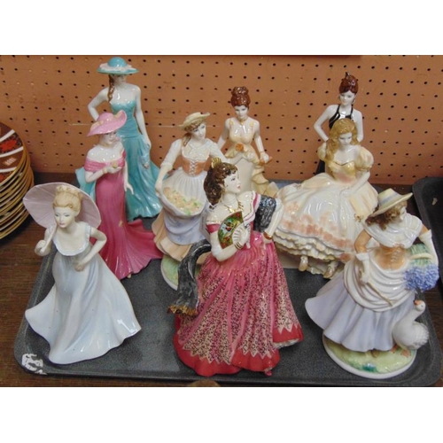 37 - Nine various Royal Worcester / Coalport figures.