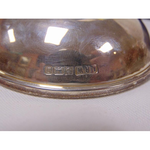 461 - Cased silver Porringer having embossed decoration, maker Lawrence R. Watson & Co., Birmingham 1978, ... 