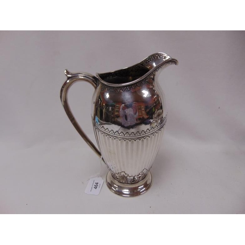 464 - 19th Century silver water jug  having gadrooned body, maker Holland, Son & Slater, London 1882. 19.9... 