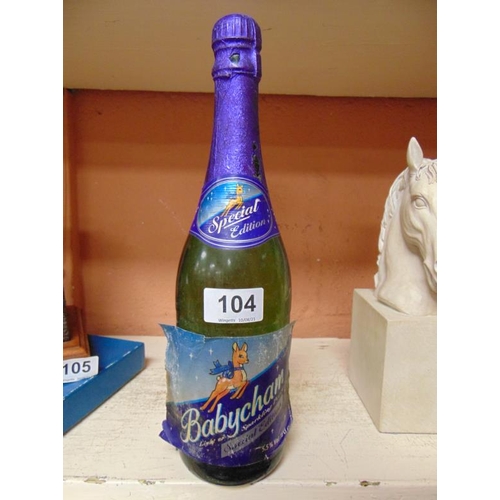 104 - Vintage 75cl bottle of Babycham.