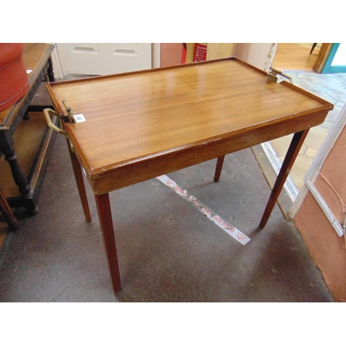 81 - Rectangular vintage mahogany folding butler's table.