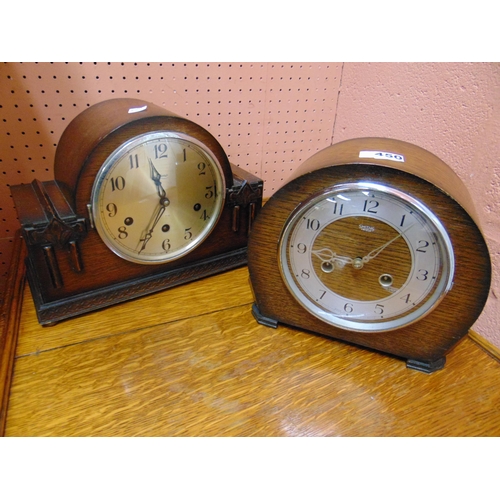 450 - Smiths cased mantle clock and one other mantle clock (2).