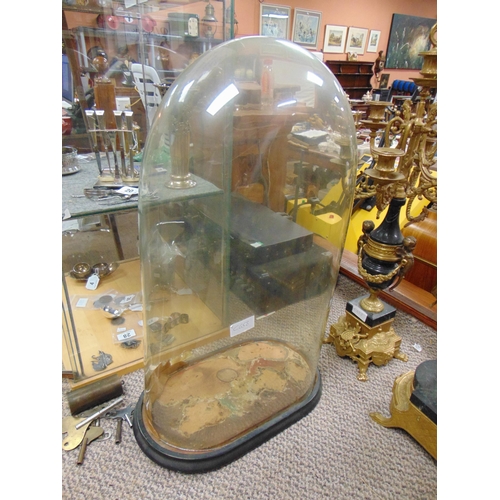 6 - Antique glass dome on stand, 24