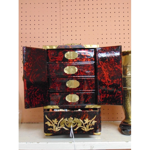 65 - Oriental lacquered cabinet.