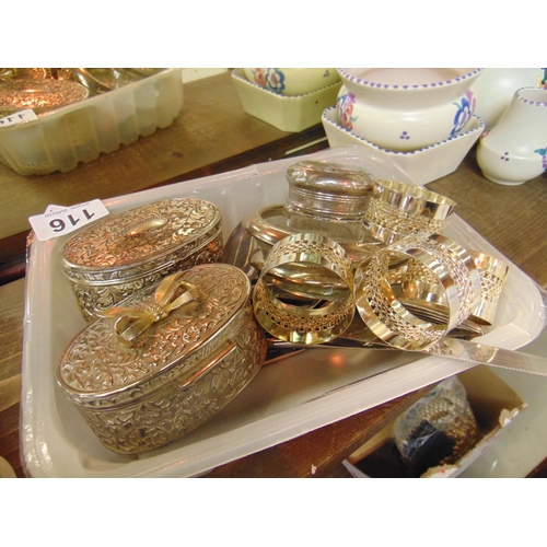116 - Various plated items.