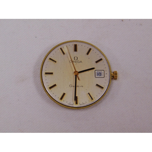 17 - Omega Geneve manual wind wristwatch movement and dial, 30 mm dia.