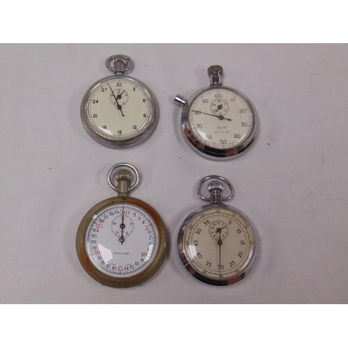 20 - Four vintage stopwatches.