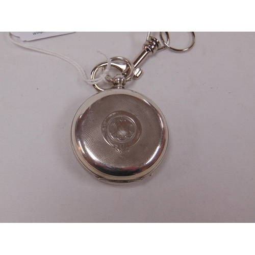 23 - Continental white metal cased pocket watch