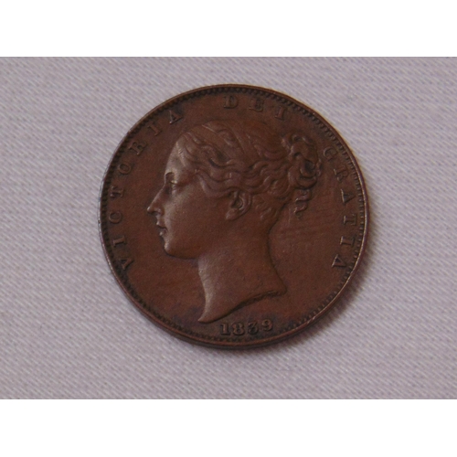 32 - Queen Victoria 1839 Isle of Man Farthing.