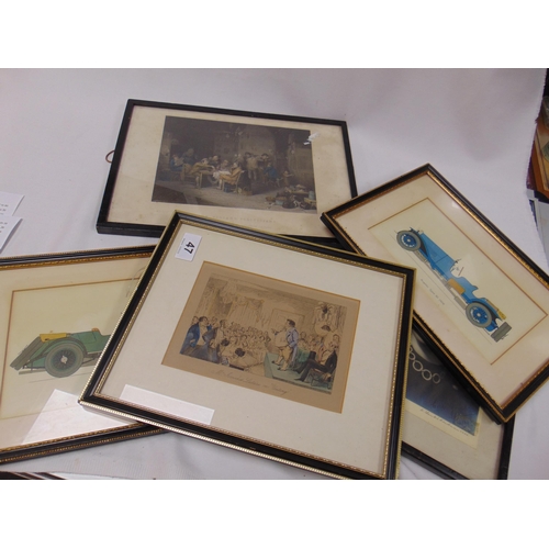 47 - Various framed and glazed pictures.