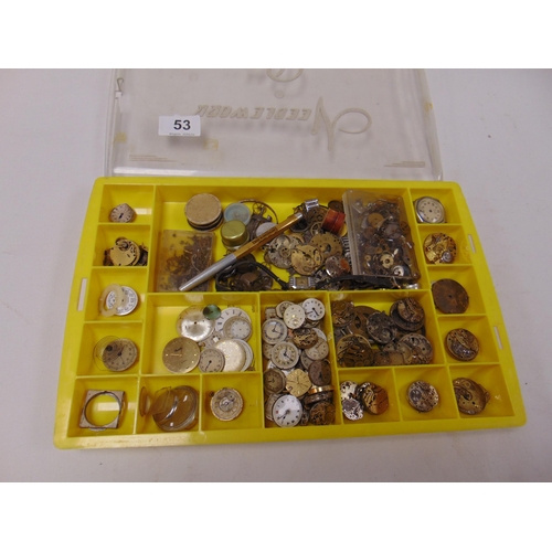 53 - Quantity of watch parts.