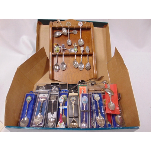 55 - Collection of souvenir teaspoons.