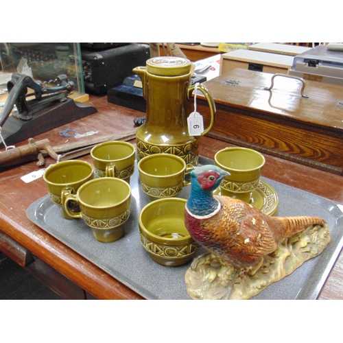 6 - Beswick Cock Pheasant and a Beswick 11 piece coffee service.