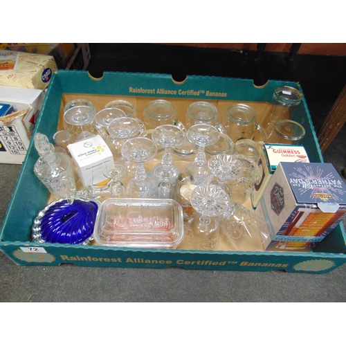 72 - Box of glassware.